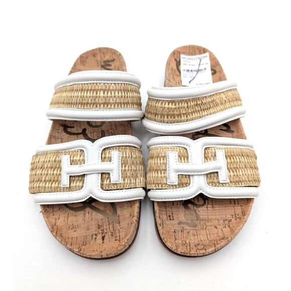 Sam Edelman Rowan Double Strap Slide Sandals Women's Natural Size US8M EU38.5 - Picture 11 of 13